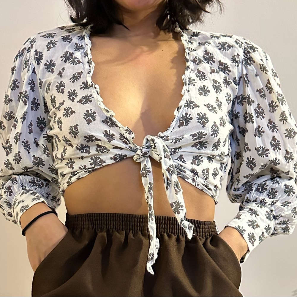 Urban Outfitters Front Tie Crop Top